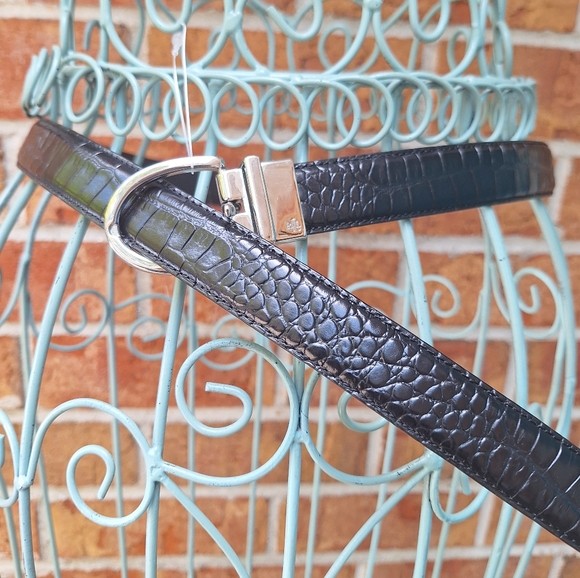 Ralph Lauren Genuine Leather Reversible Belt Alligator / Smooth Embossed Leather - Picture 5 of 17